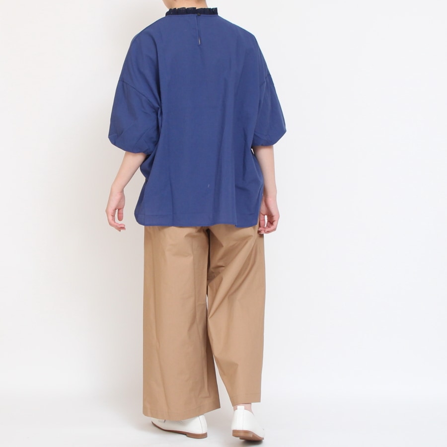 【WHITE・BLUE ラスト１点ずつ】NARUふんわりローンリエカブラウス24