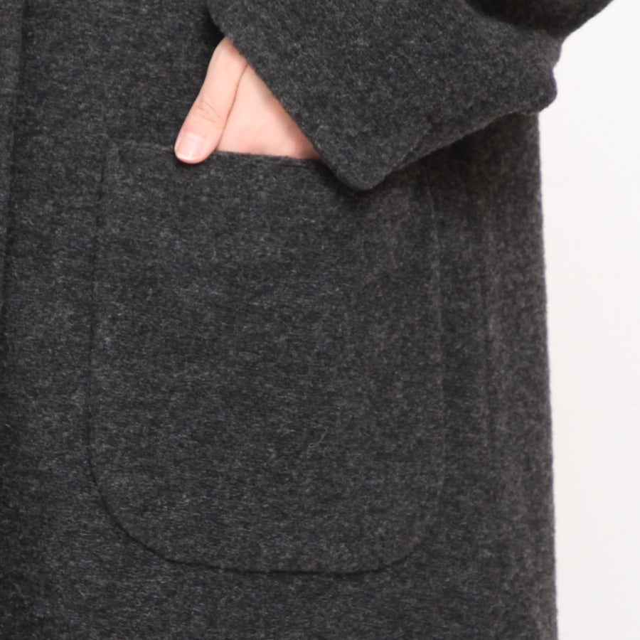 【再値下げ・40%OFF】【CHACOAL GRAY ラスト1点】裏リバティステンカラーコート(2410)