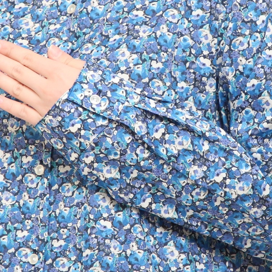 【20％OFF】【BLUEのみ 残り僅か】リバティバンドカラーフレアワンピース(2501)