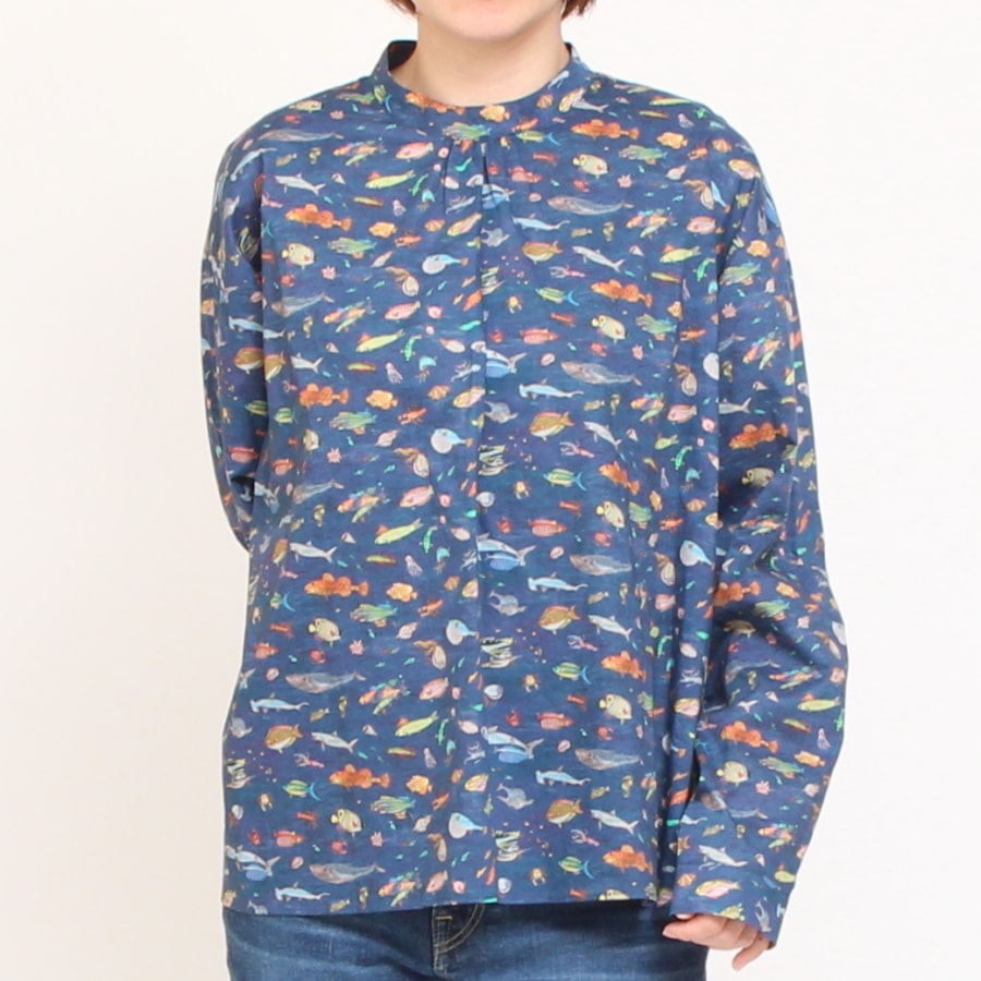 【20％OFF】【NAVYのみ残り僅か】24animals前後差モックネックプルオーバー(2409)