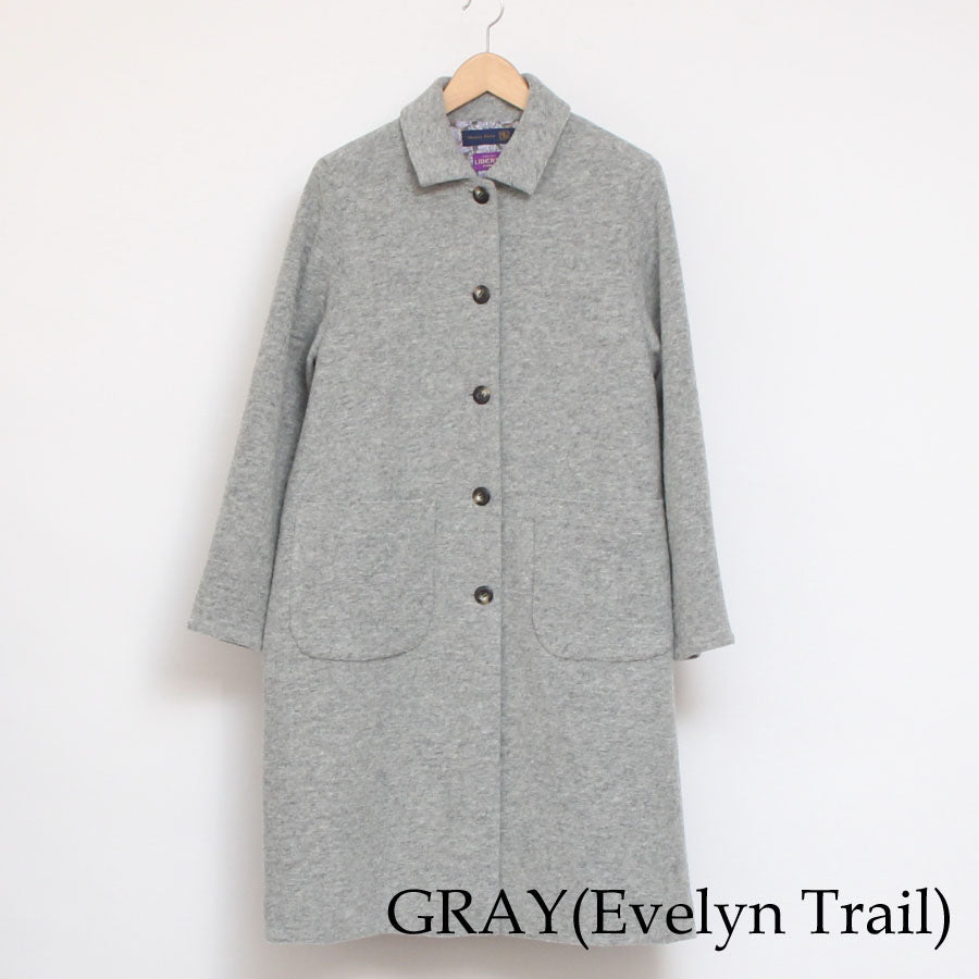 【再値下げ・40%OFF】【CHACOAL GRAY ラスト1点】裏リバティステンカラーコート(2410)