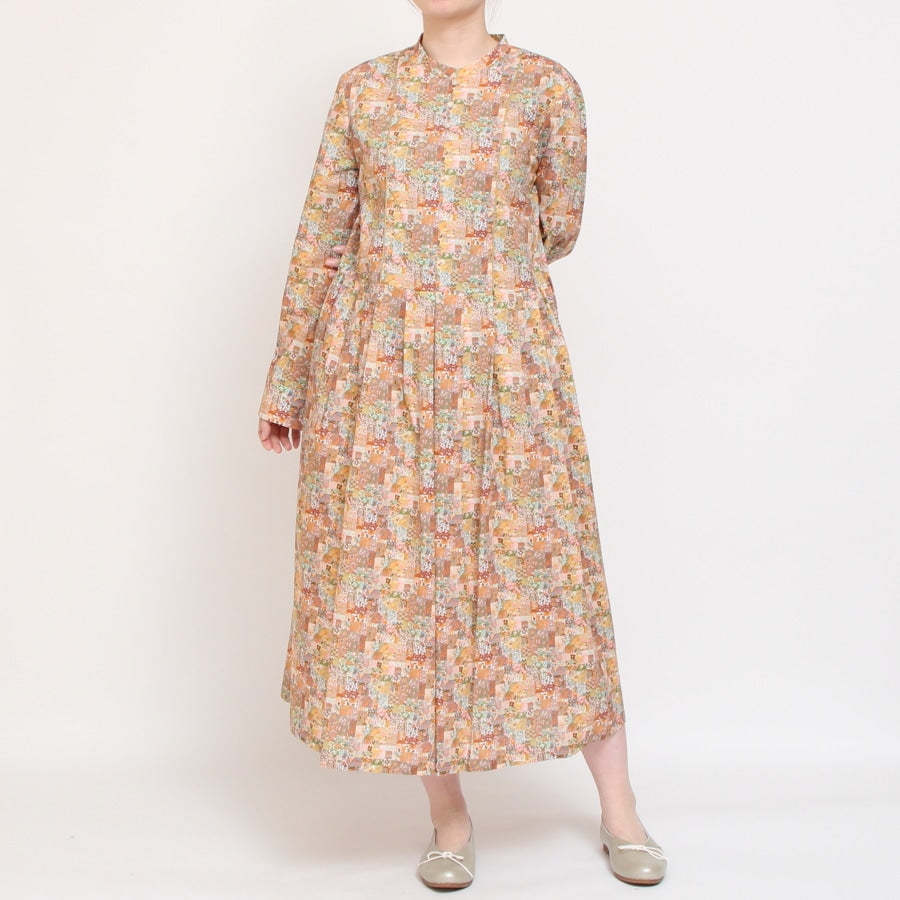 【30％OFF】【BLUEのみ 残り僅か】LIBERTY長袖パイピング使いワンピース(2502)