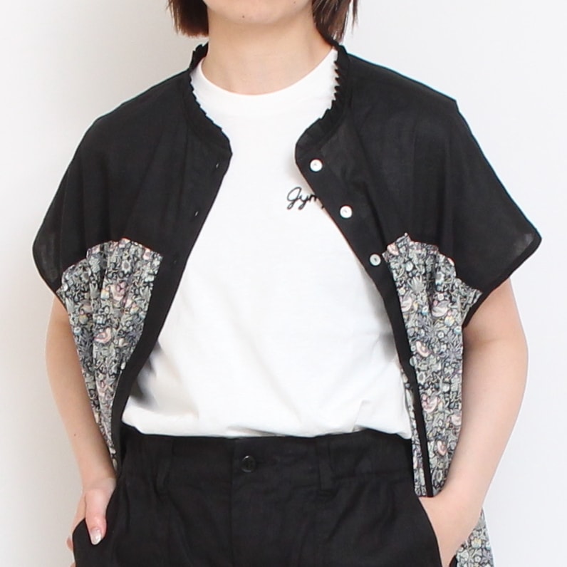 【WHITEラスト1点】GYMPHLEXロゴ刺繍Tシャツ