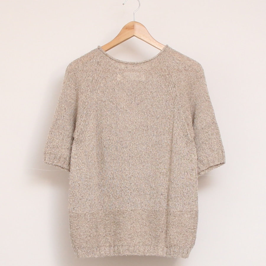 OTA KNIT コットンリネン シルクネップニットプルオーバー