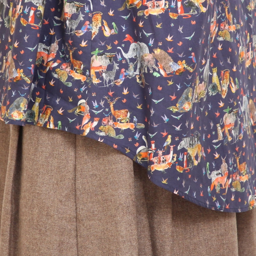 【20％OFF】【NAVYのみ残り僅か】24animals前後差モックネックプルオーバー(2409)