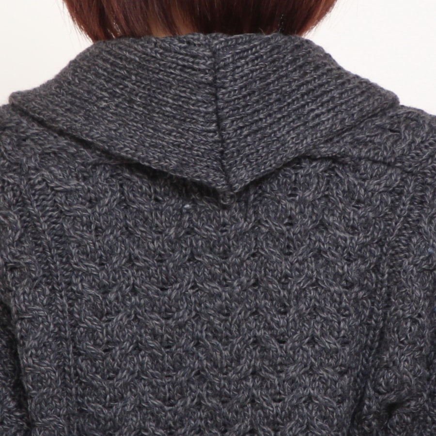 【40％OFF】【CHARCOAL GRAYのみ ラスト1点】Aran Woollen Millsショールカーディガン24