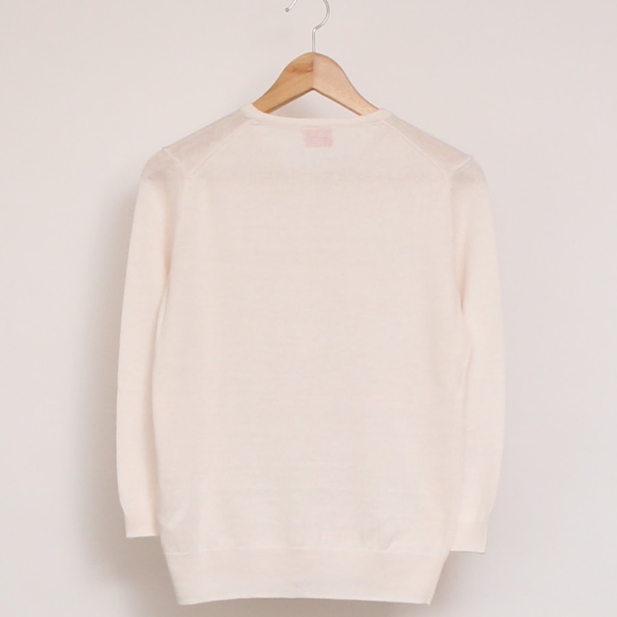 【BLACKのみ残り僅か】mao made UVカットリネン クルーネックカーディガン25