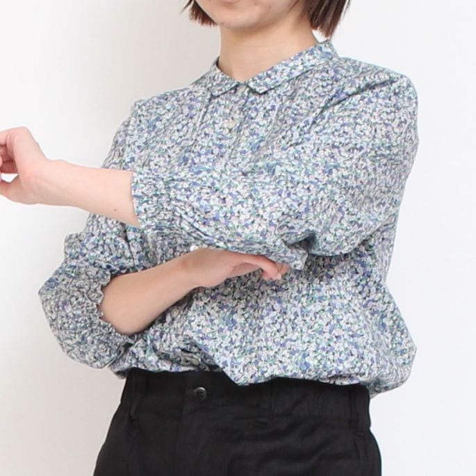 【20％OFF】【YELLOWのみ ラスト1点】HOKKOH LIBERTY ミニカラー袖シャーリングSH2505