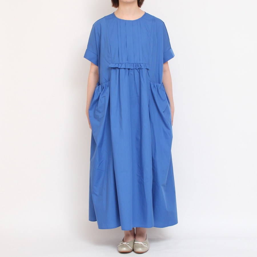 【再値下げ・50%OFF】【BLUEのみラスト１点】Kelen フロントタックデザインワンピース