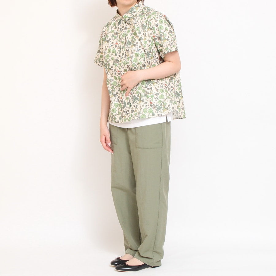 【20％OFF】【WHITEのみ ラスト1点】HOKKOH LIBERTY 比翼ギャザーシャツ(2506)