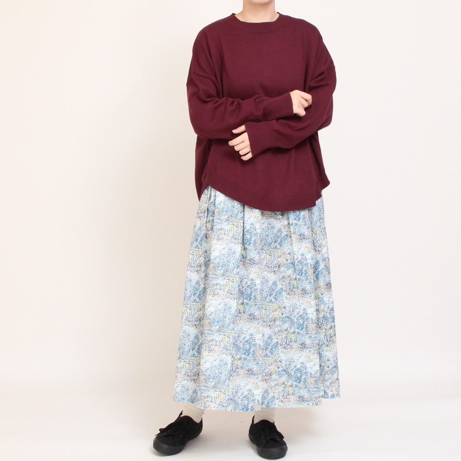 【20％OFF】【GRAYラスト１点】リバティサイド釦スカート80cm(2508)