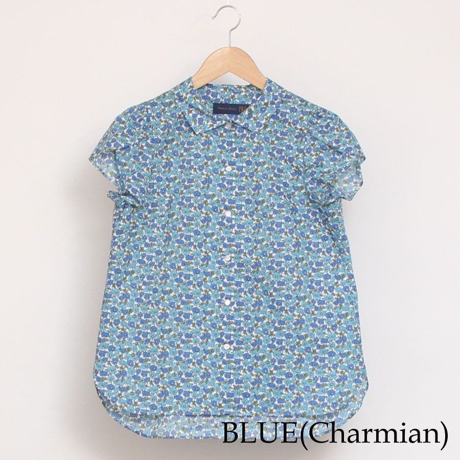 【30％OFF】【YELLOWサイズ１のみ　ラスト１点】リバティチューリップ袖ブラウス(2405)