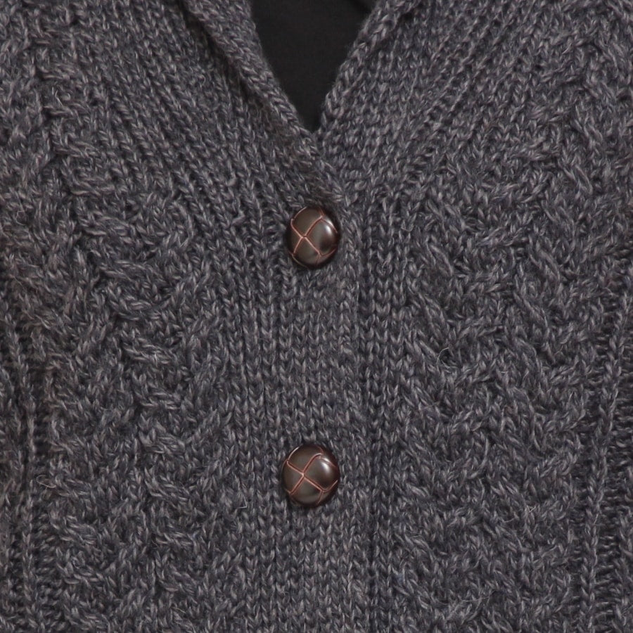 【40％OFF】【CHARCOAL GRAYのみ ラスト1点】Aran Woollen Millsショールカーディガン24