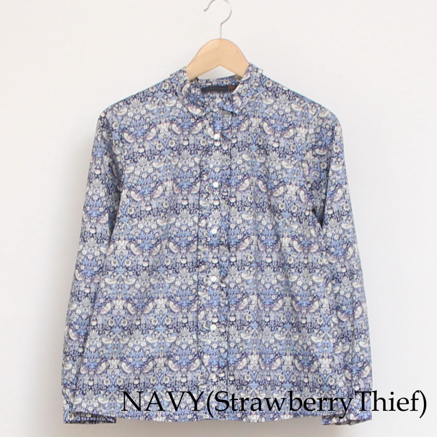 【SAX・NAVY サイズ1 ラスト1点ずつ】LIBERTY前立てフリルフィットシャツ(2502)