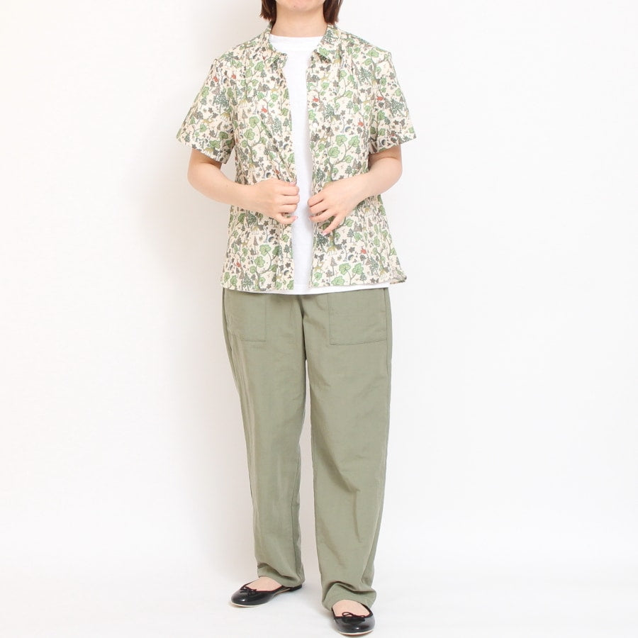 【20％OFF】【WHITEのみ ラスト1点】HOKKOH LIBERTY 比翼ギャザーシャツ(2506)