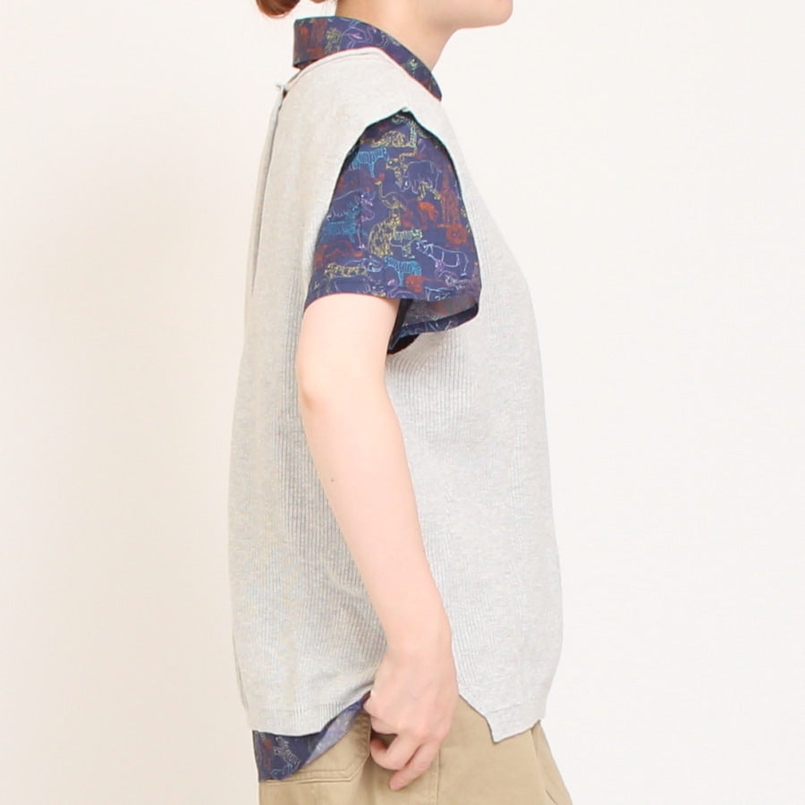 【20%OFF】【GREEN・NAVYラスト1点ずつ】リバティ半袖レギュラーシャツ(2507)