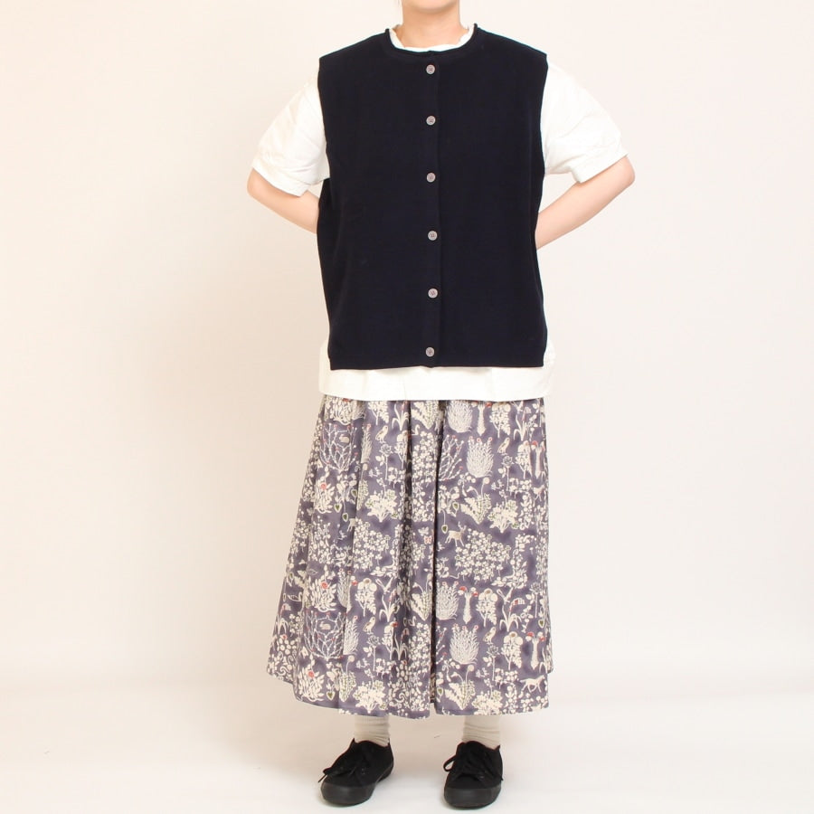 【30％OFF】【IVORYラスト1点】Mao medeソフトコットン2WAYベスト2508