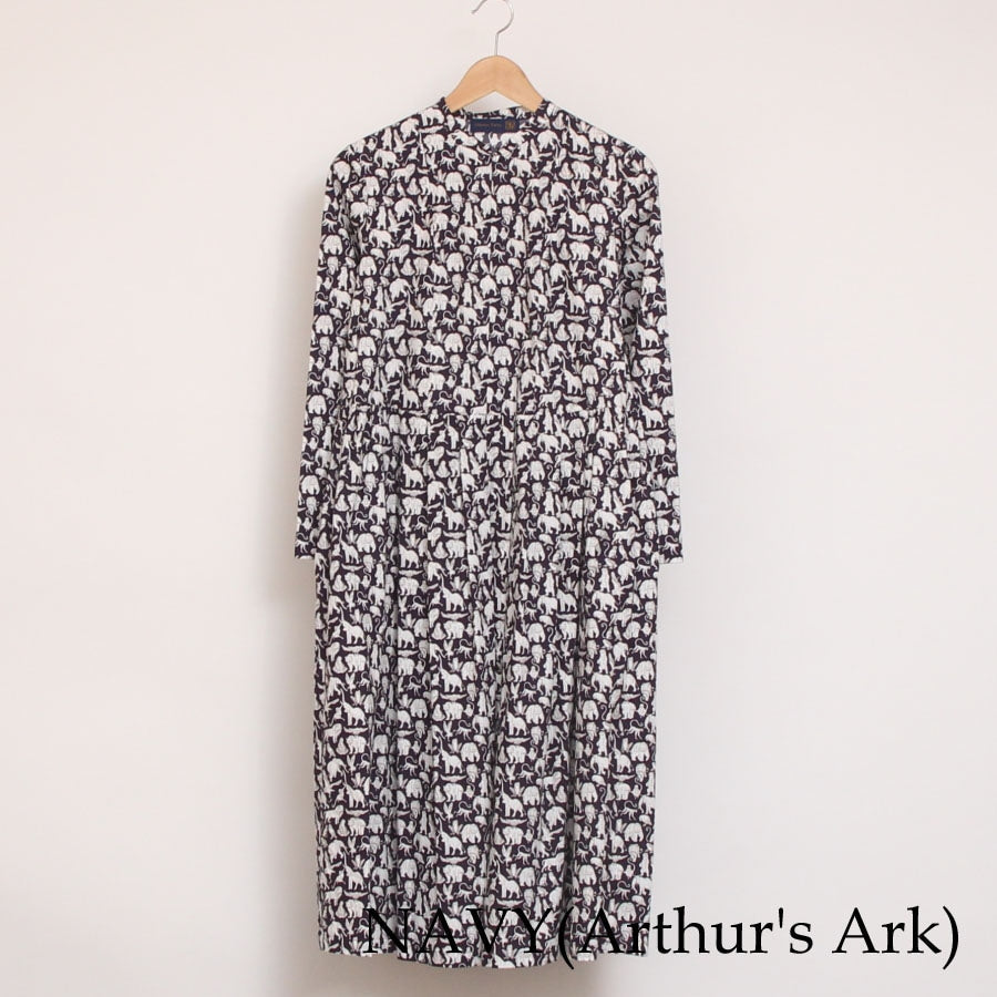 【20％OFF】【WINEサイズ２ ラスト1点】24animals長袖キーネックワンピース(2409)