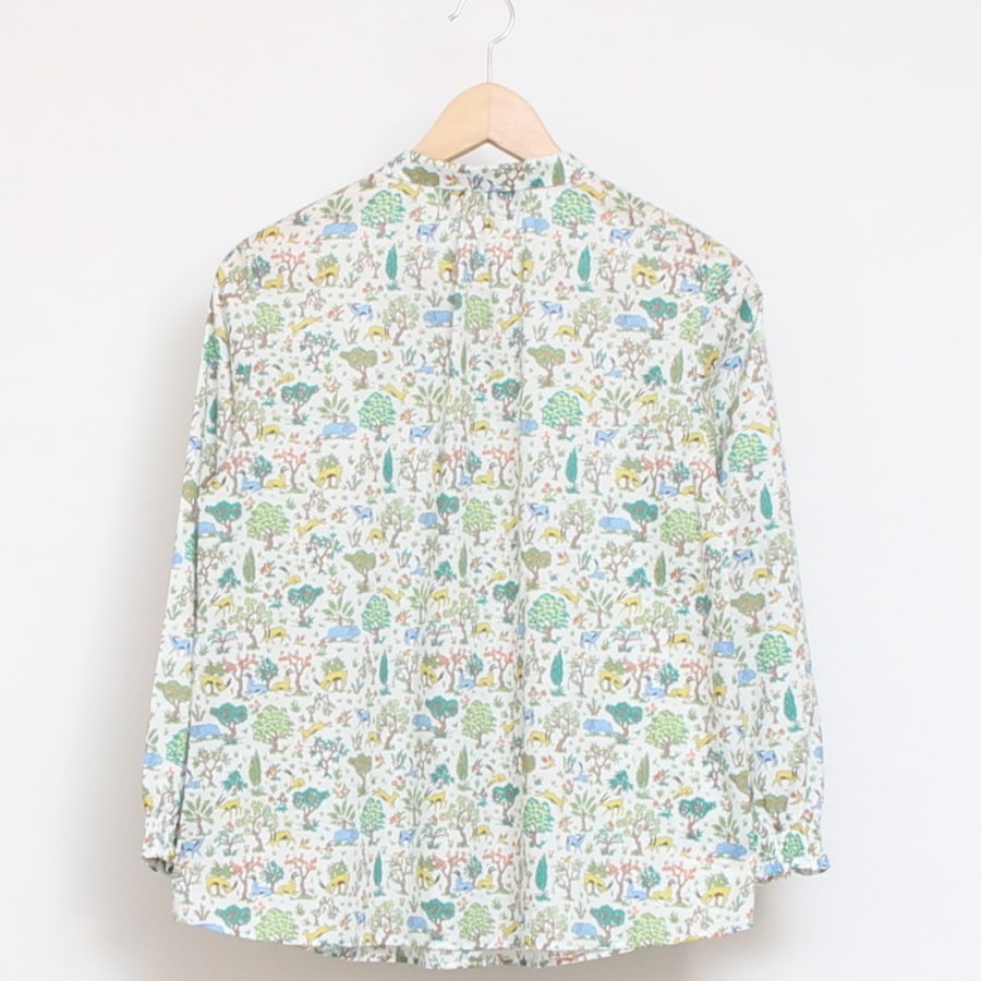 【20％OFF】【YELLOWのみ ラスト1点】HOKKOH LIBERTY ミニカラー袖シャーリングSH2505