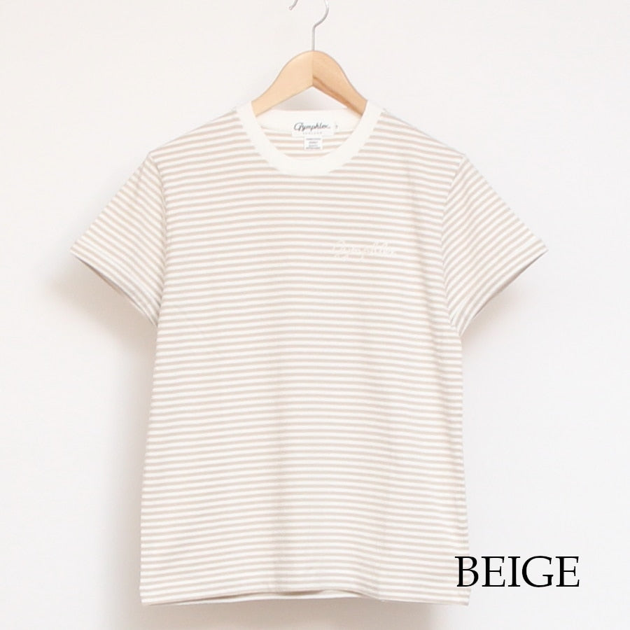 【WHITEラスト1点】GYMPHLEXロゴ刺繍Tシャツ