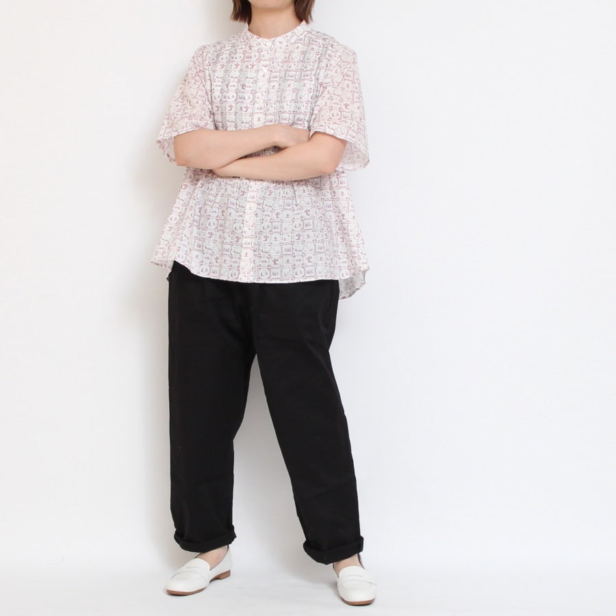 【PINKのみ 残り僅か】リバティ ワイドピンタック切替シャツ(2507)