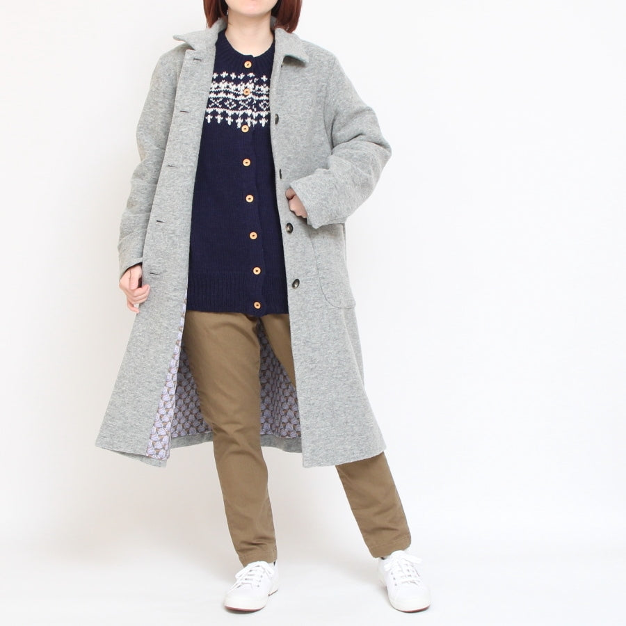 【再値下げ・40%OFF】【CHACOAL GRAY ラスト1点】裏リバティステンカラーコート(2410)