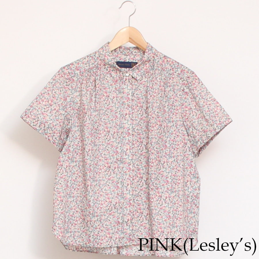 【20％OFF】【WHITEのみ ラスト1点】HOKKOH LIBERTY 比翼ギャザーシャツ(2506)
