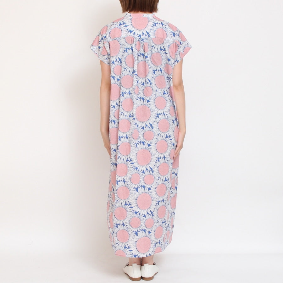 【30%OFF】【BLUE・BROWNラスト1点】リバティ スタンドフレンチワンピース(2507)