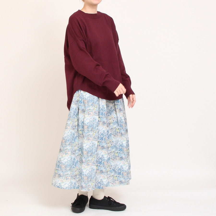 【20％OFF】【GRAYラスト１点】リバティサイド釦スカート80cm(2508)