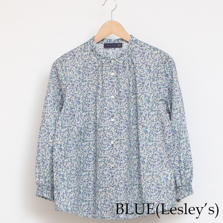 【IVORY・YELLOW ラスト1点ずつ】HOKKOH LIBERTY ミニカラー袖シャーリングSH2505