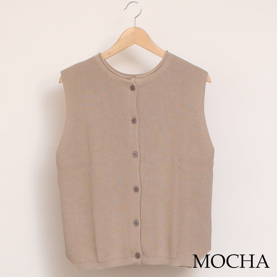 【30％OFF】【IVORYラスト1点】Mao medeソフトコットン2WAYベスト2508