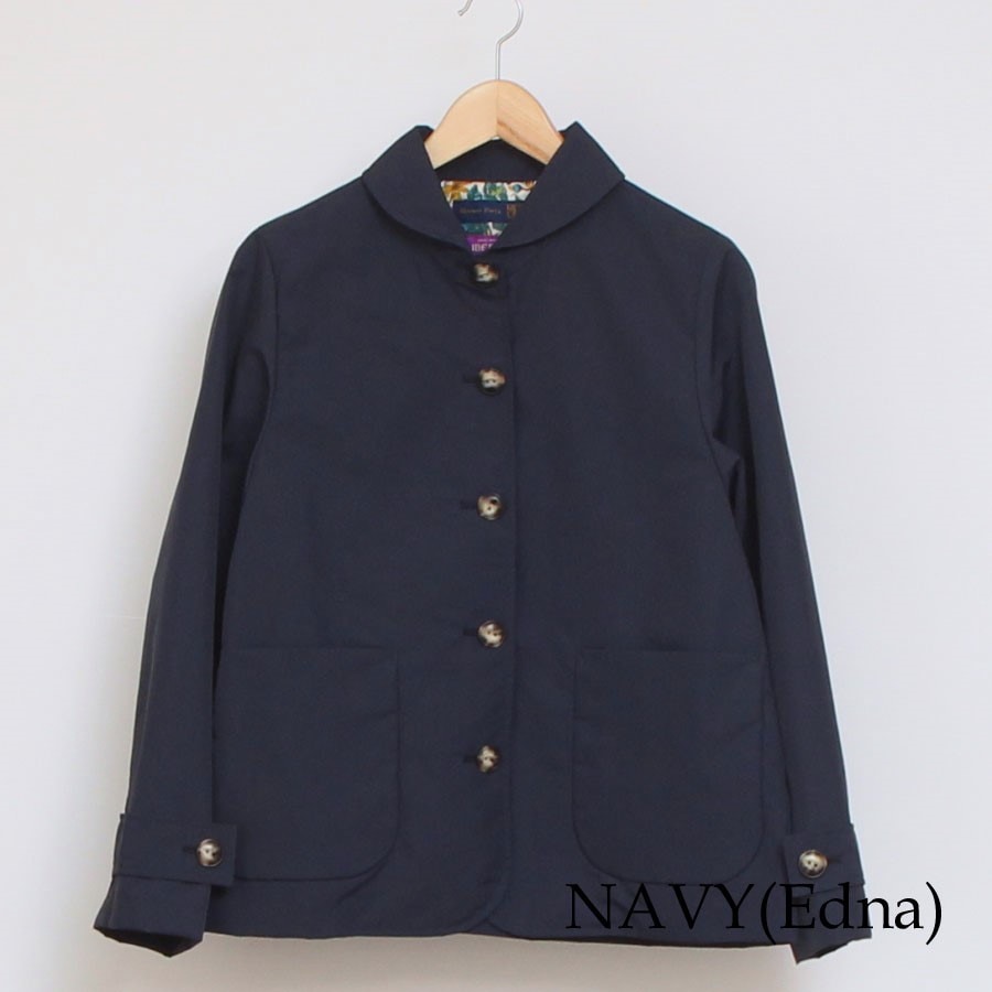 【30％OFF】【NAVYのみ 残り僅か】裏リバティショールカラージャケット(2502)