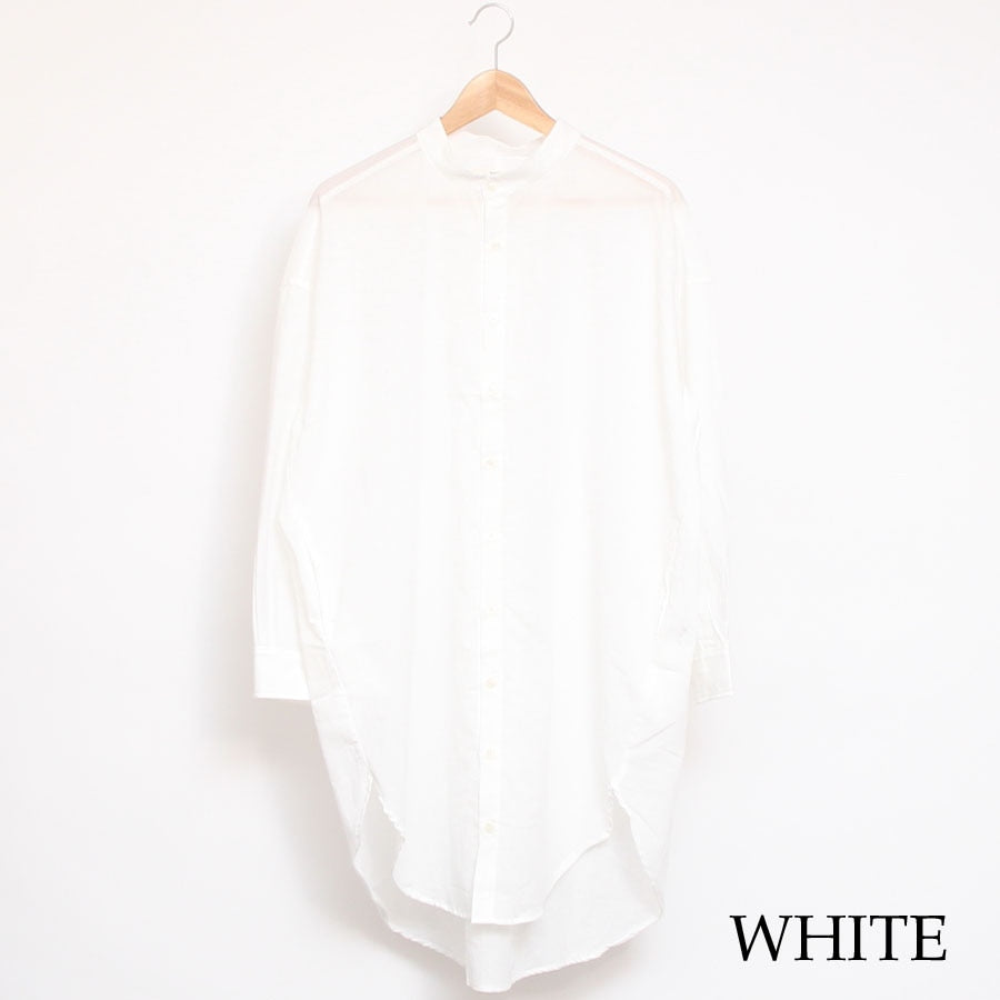 【30％OFF】【WHITEのみ残り僅か】NARUふんわりローンスミスロングシャツ