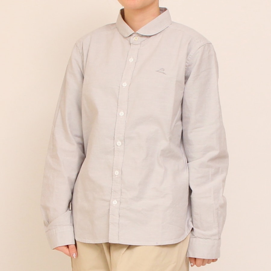 【30％OFF】【PURPLE・GRAYのみ ラスト１点ずつ】to touchオックス刺繍シャツ