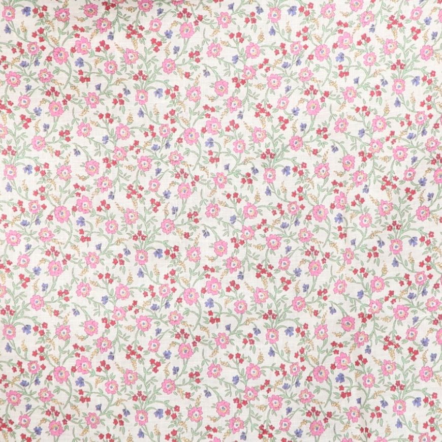 【再値下げ】【PINKのみ ラスト１点】フランダースリネンLIBERTY フロントフリルシャツ(2506)