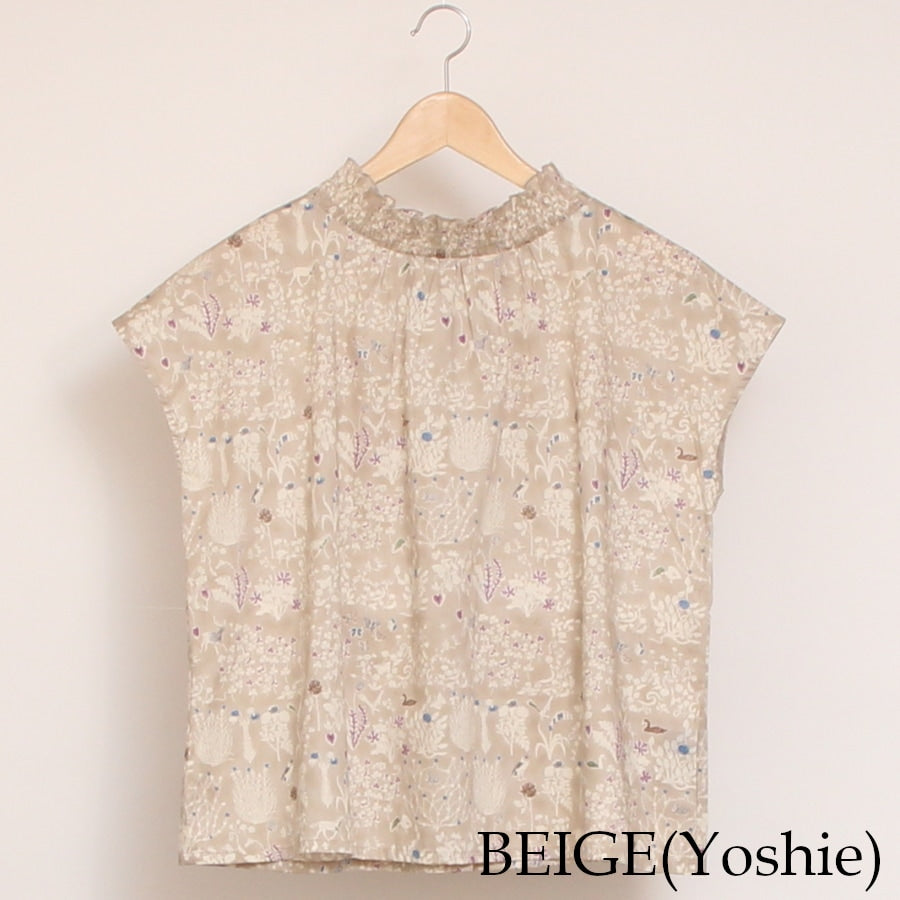 【NAVYラスト1点】LIBERTY 2WAYシャーリングフレンチブラウス2507