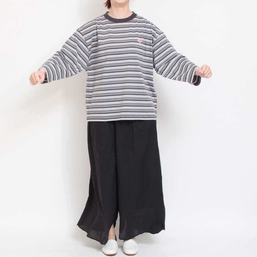 【GRAYのみ ラスト1点】DANTONクルーネック7分袖Tシャツ