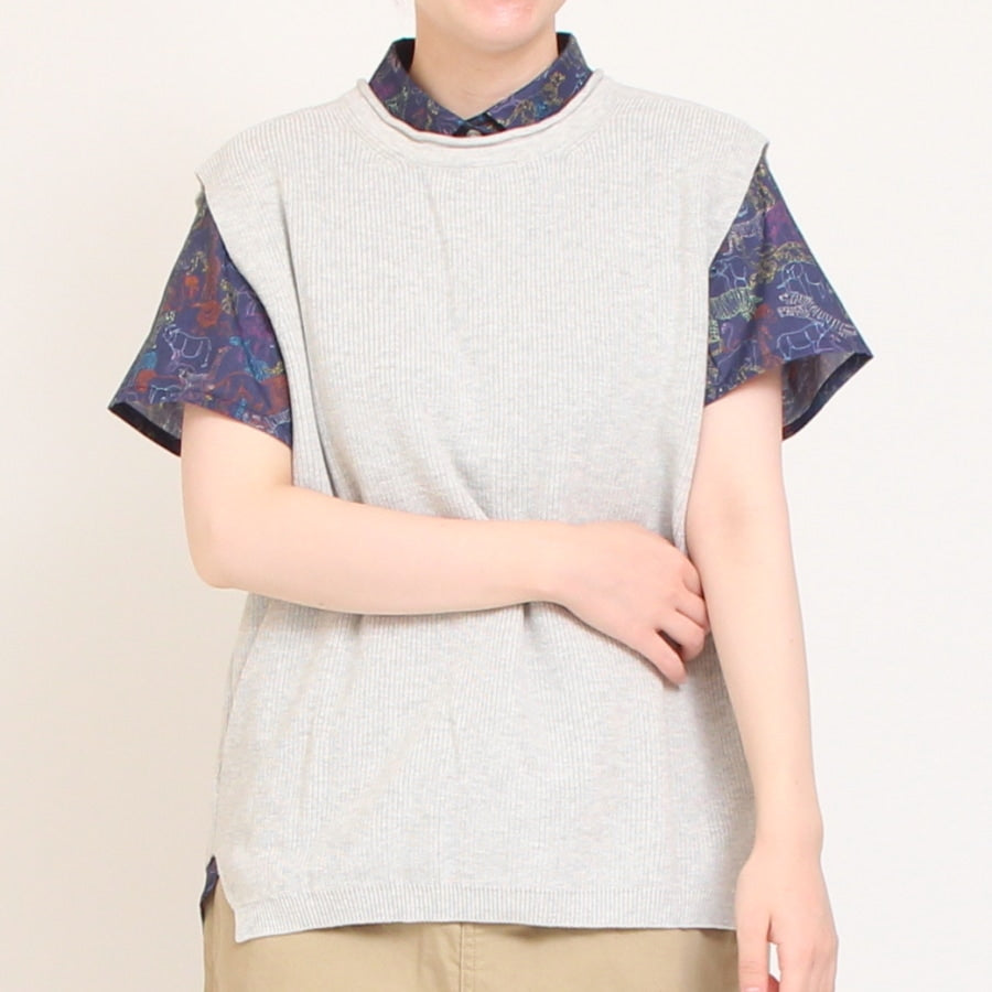 【30％OFF】【IVORYラスト1点】Mao medeソフトコットン2WAYベスト2508