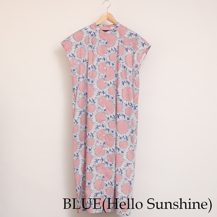 【30%OFF】【BLUE・BROWNラスト1点】リバティ スタンドフレンチワンピース(2507)