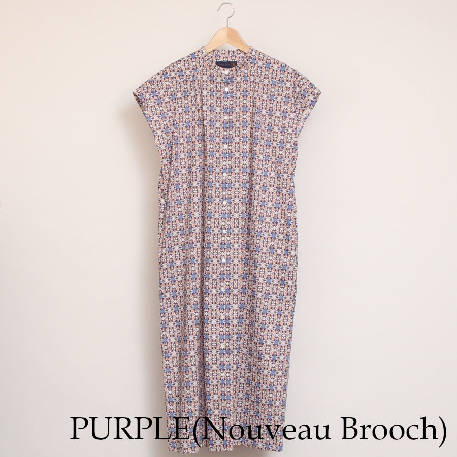 【30%OFF】【BLUE・BROWNラスト1点】リバティ スタンドフレンチワンピース(2507)