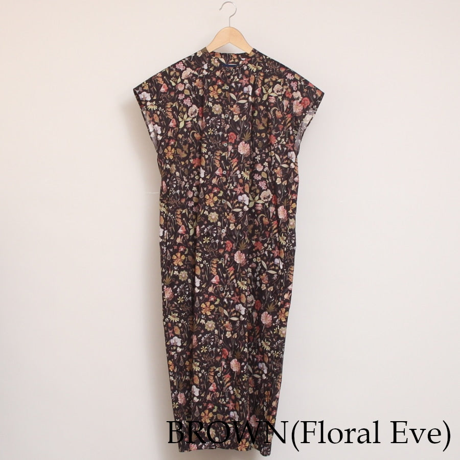 【30%OFF】【BLUE・BROWNラスト1点】リバティ スタンドフレンチワンピース(2507)
