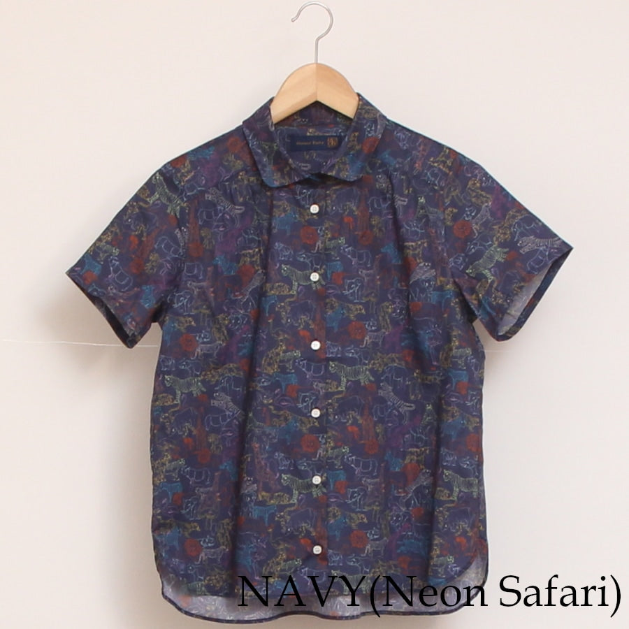 【20%OFF】【GREEN・NAVYラスト1点ずつ】リバティ半袖レギュラーシャツ(2507)