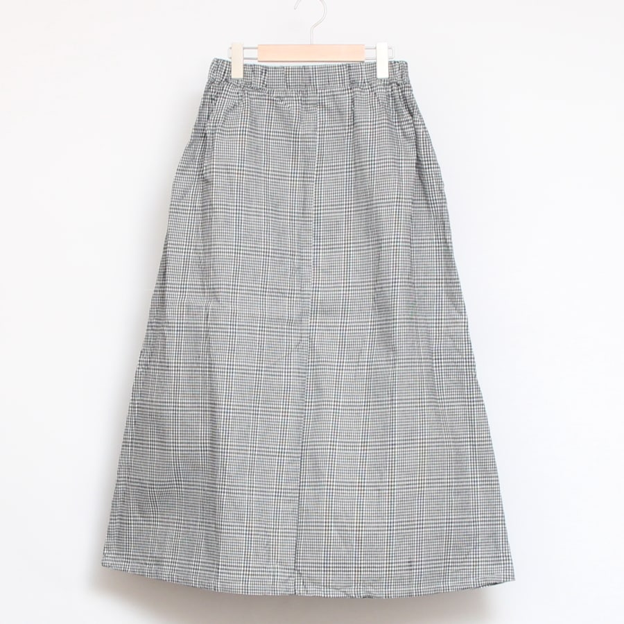 【30％OFF】【ラスト１点】NARUインディゴチェックAラインスカート