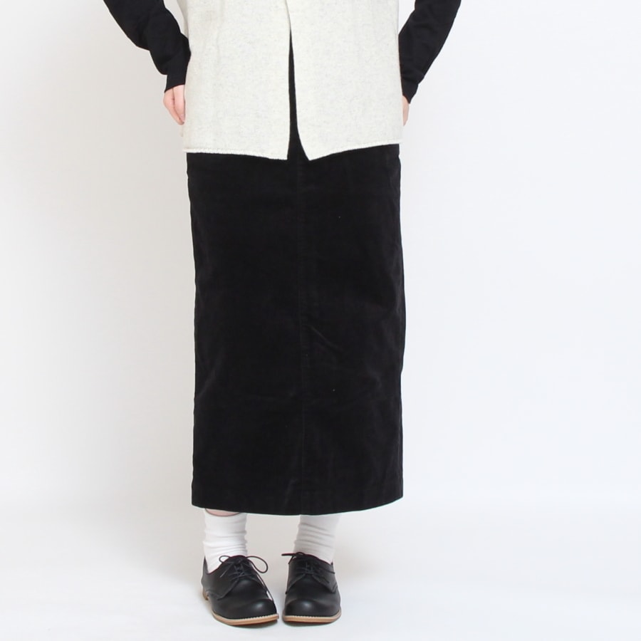 【30%OFF】【IVORY・WINEのみ ラスト1点ずつ】D.M.Gコーデュロイタイトスカート