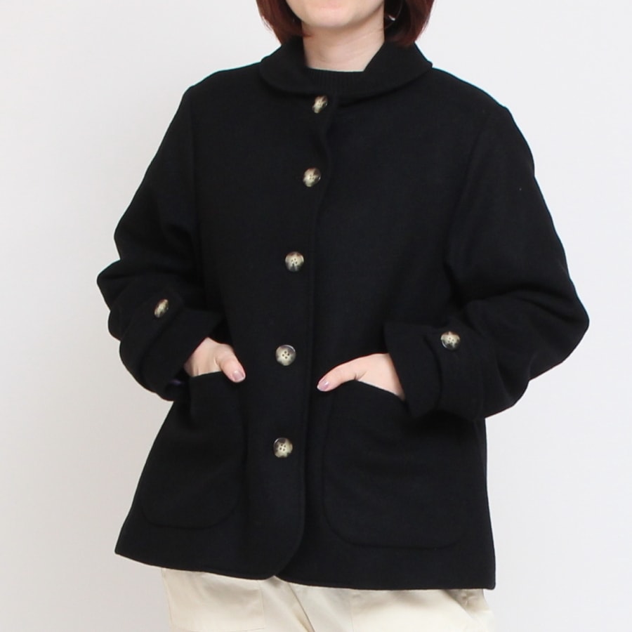 【20％OFF】【BLACKのみ ラスト1点】裏リバティショールカラージャケット(2410)
