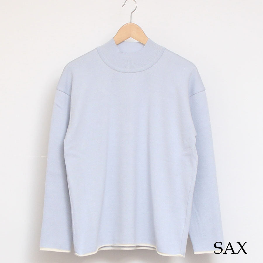 【再値下げ】NARUロール配色ニットプルオーバー