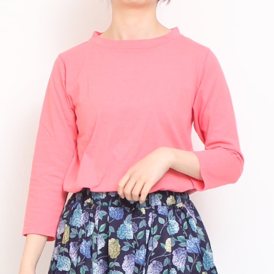 【BLACKのみ】Lim home7分袖ハイネックTシャツ