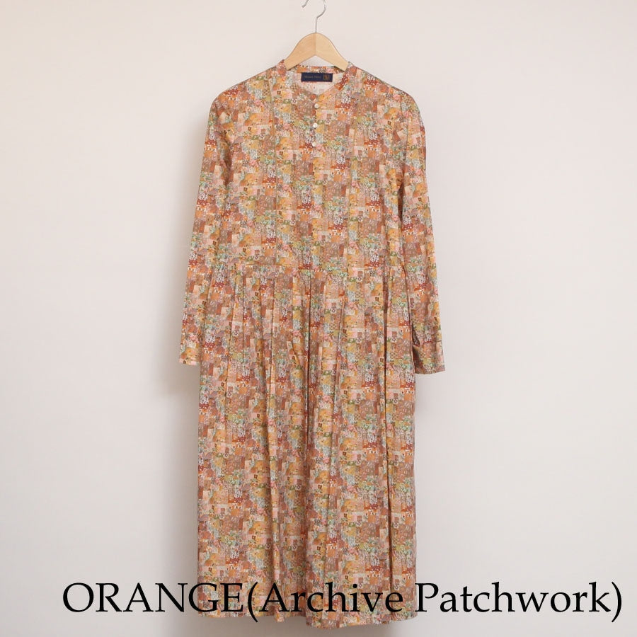【30％OFF】【BLUEのみ 残り僅か】LIBERTY長袖パイピング使いワンピース(2502)