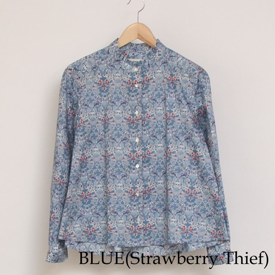 【再値下げ】【YELLOWのみラスト1点】LIBERTYスタンドフリルAラインシャツ