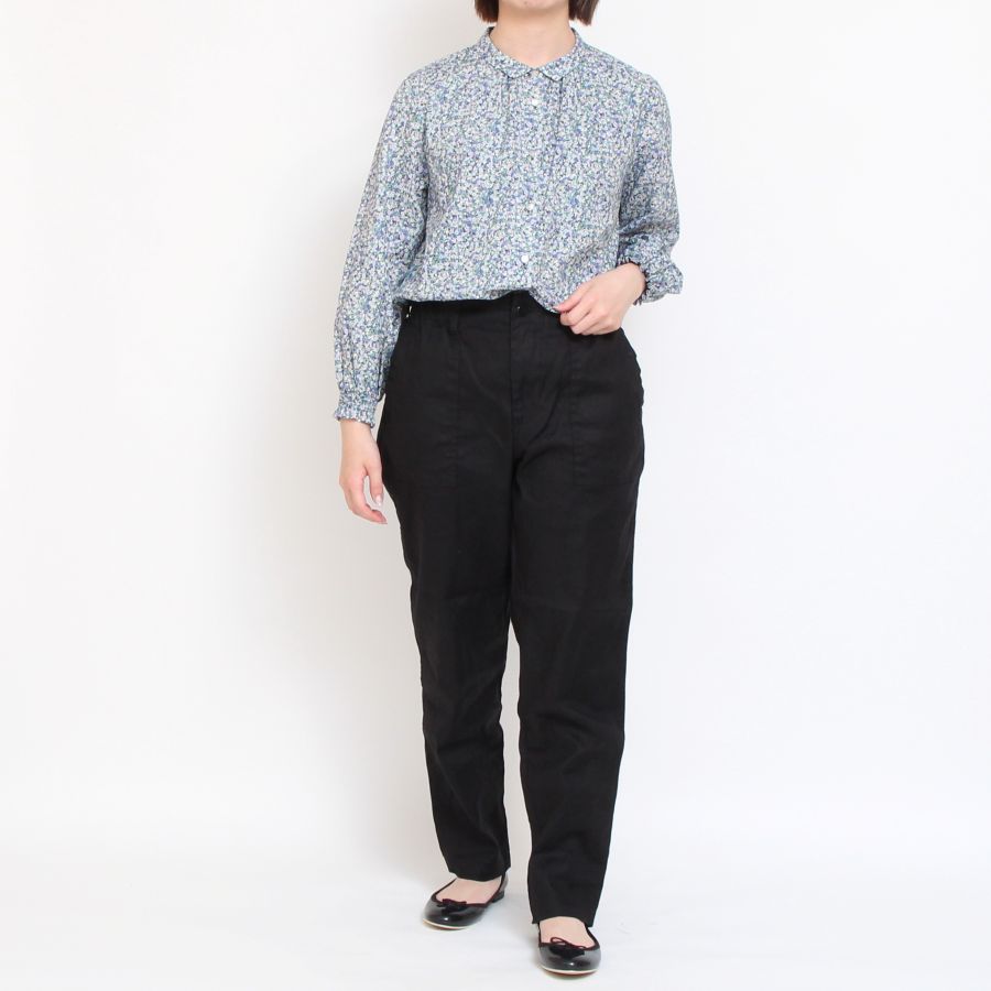 【20％OFF】【YELLOWのみ ラスト1点】HOKKOH LIBERTY ミニカラー袖シャーリングSH2505